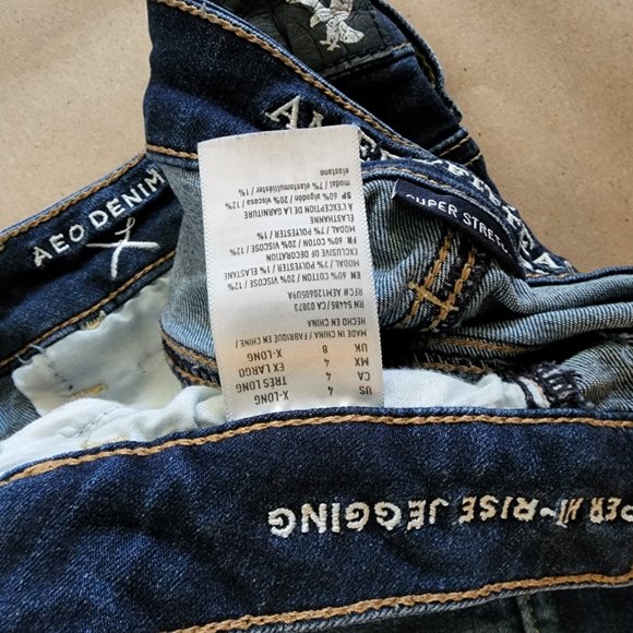 American Eagle Super Hi Rise Jeggings, extra long length - Picture 2 of 2